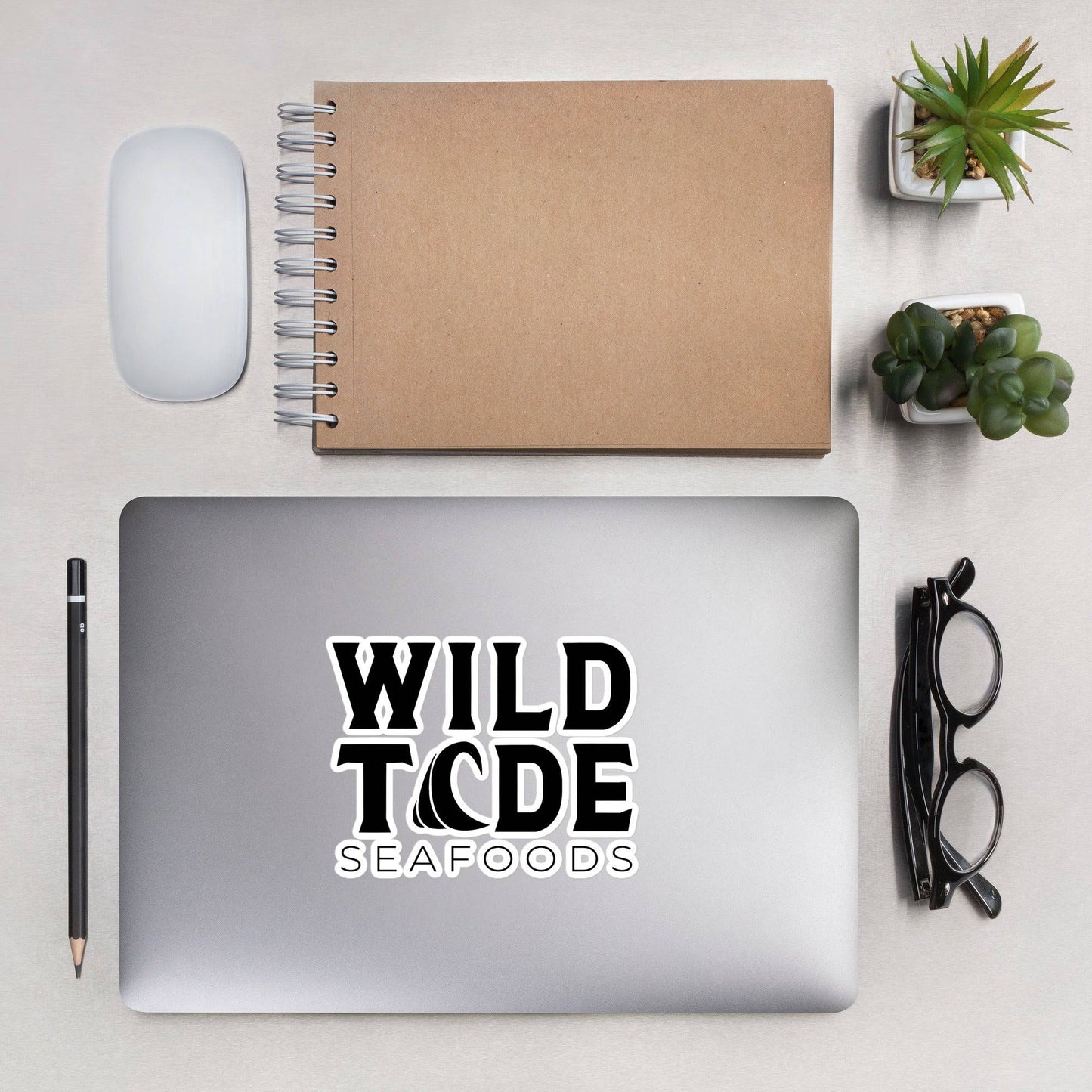 Wild Tide Seafoods Black Bubble-free stickers - Wild Tide Seafoods