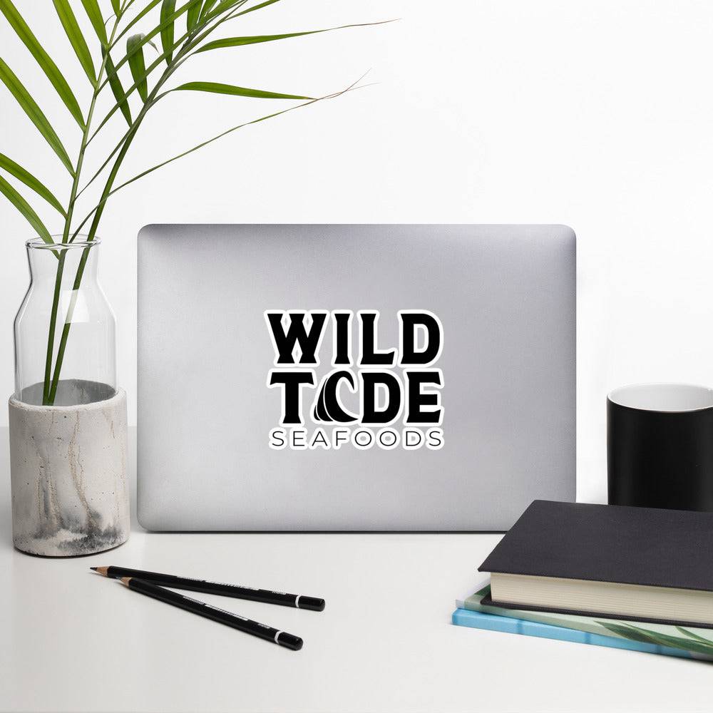 Wild Tide Seafoods Black Bubble-free stickers - Wild Tide Seafoods