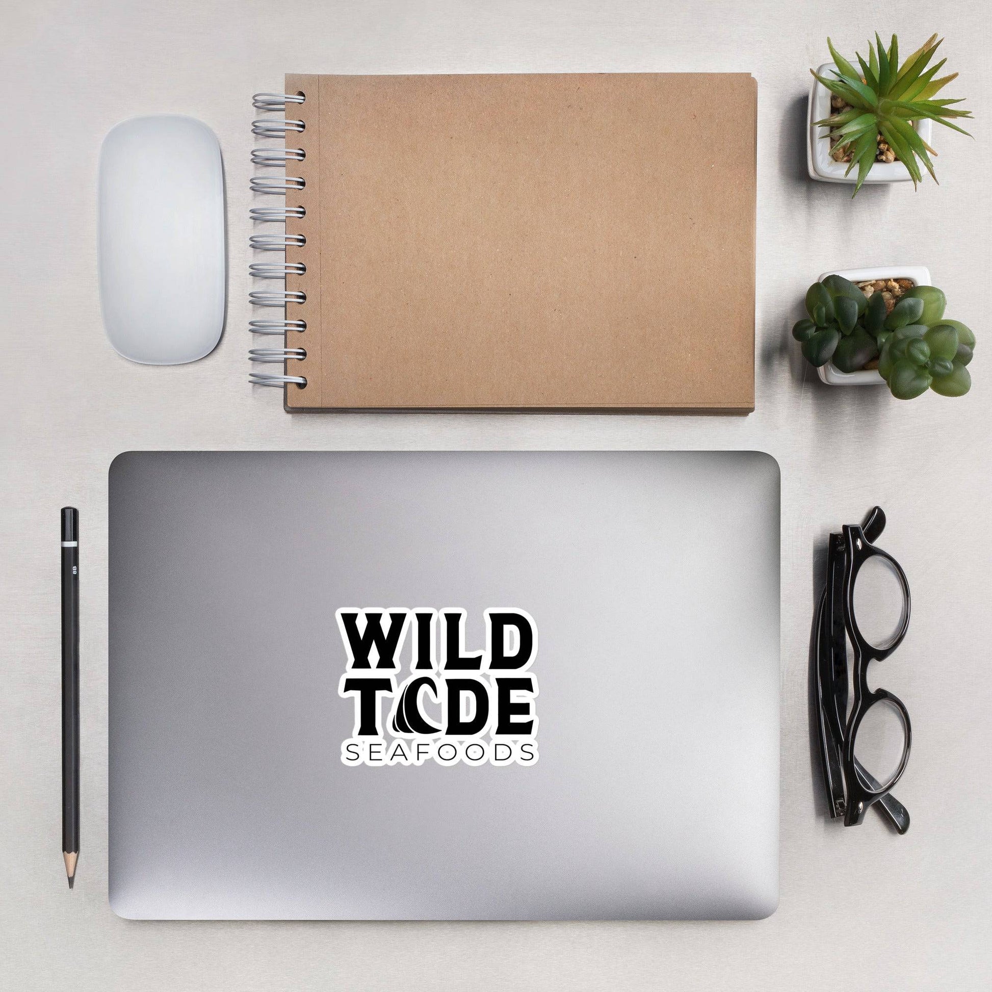Wild Tide Seafoods Black Bubble-free stickers - Wild Tide Seafoods