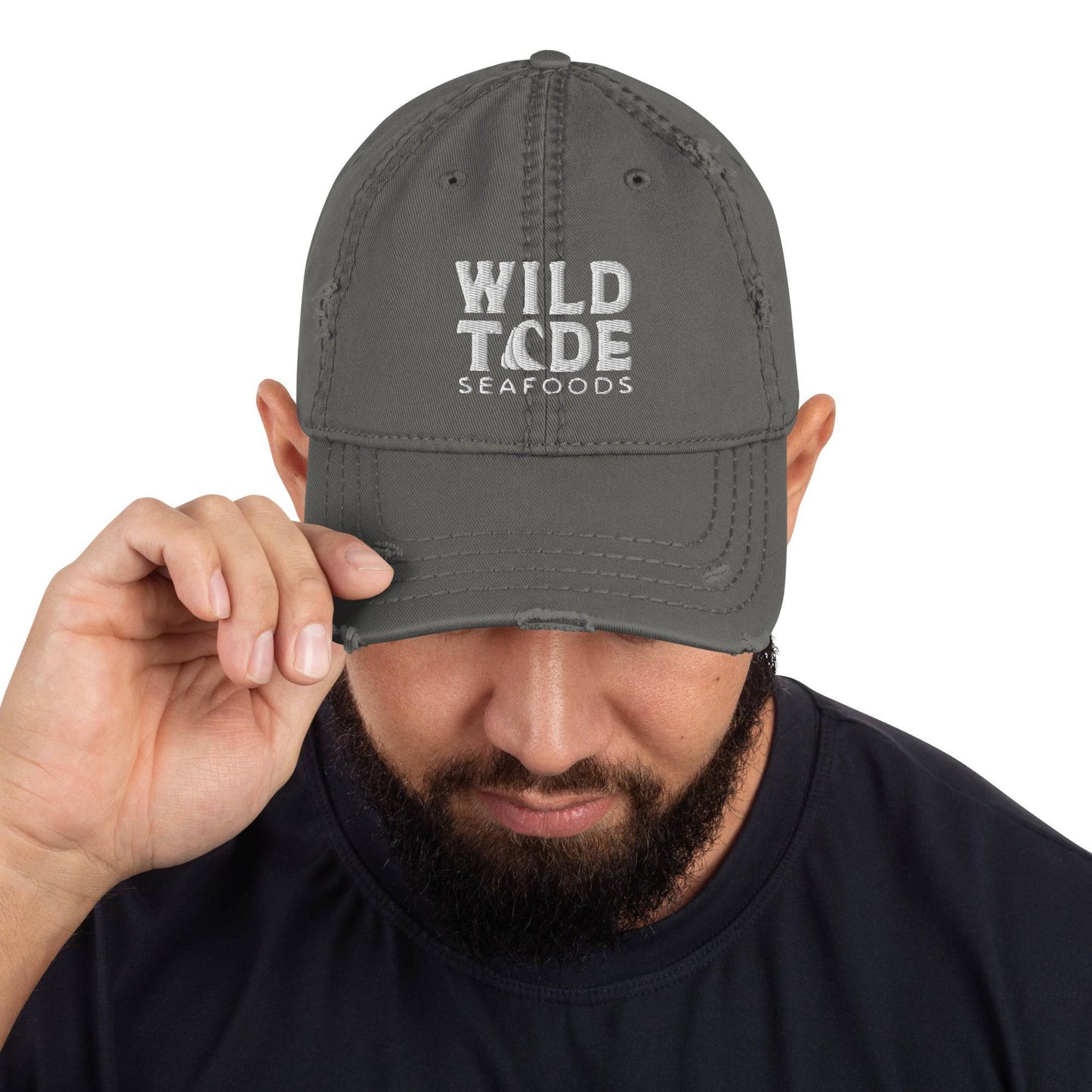 Wild Tide Seafoods Distressed Dad Hat - Wild Tide Seafoods