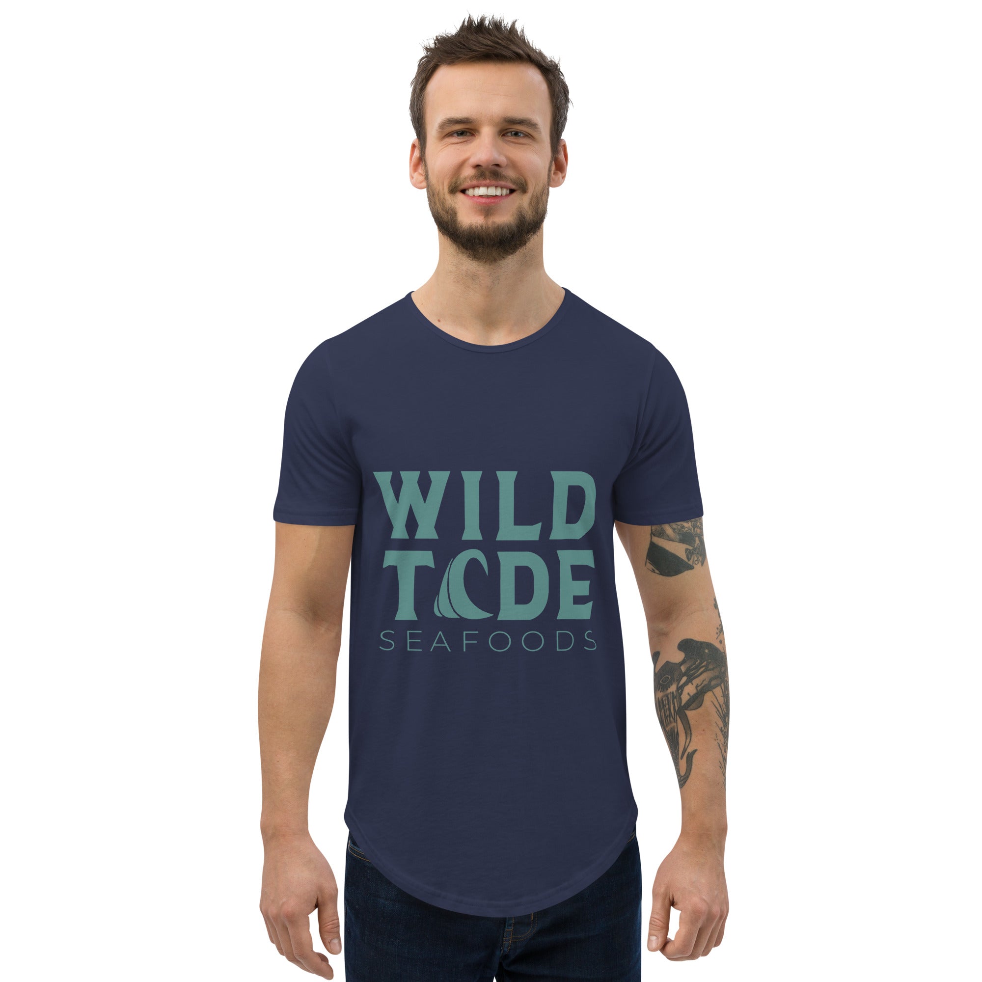 Wild Tide Seafoods Men's Curved Hem T-Shirt - Wild Tide Seafoods