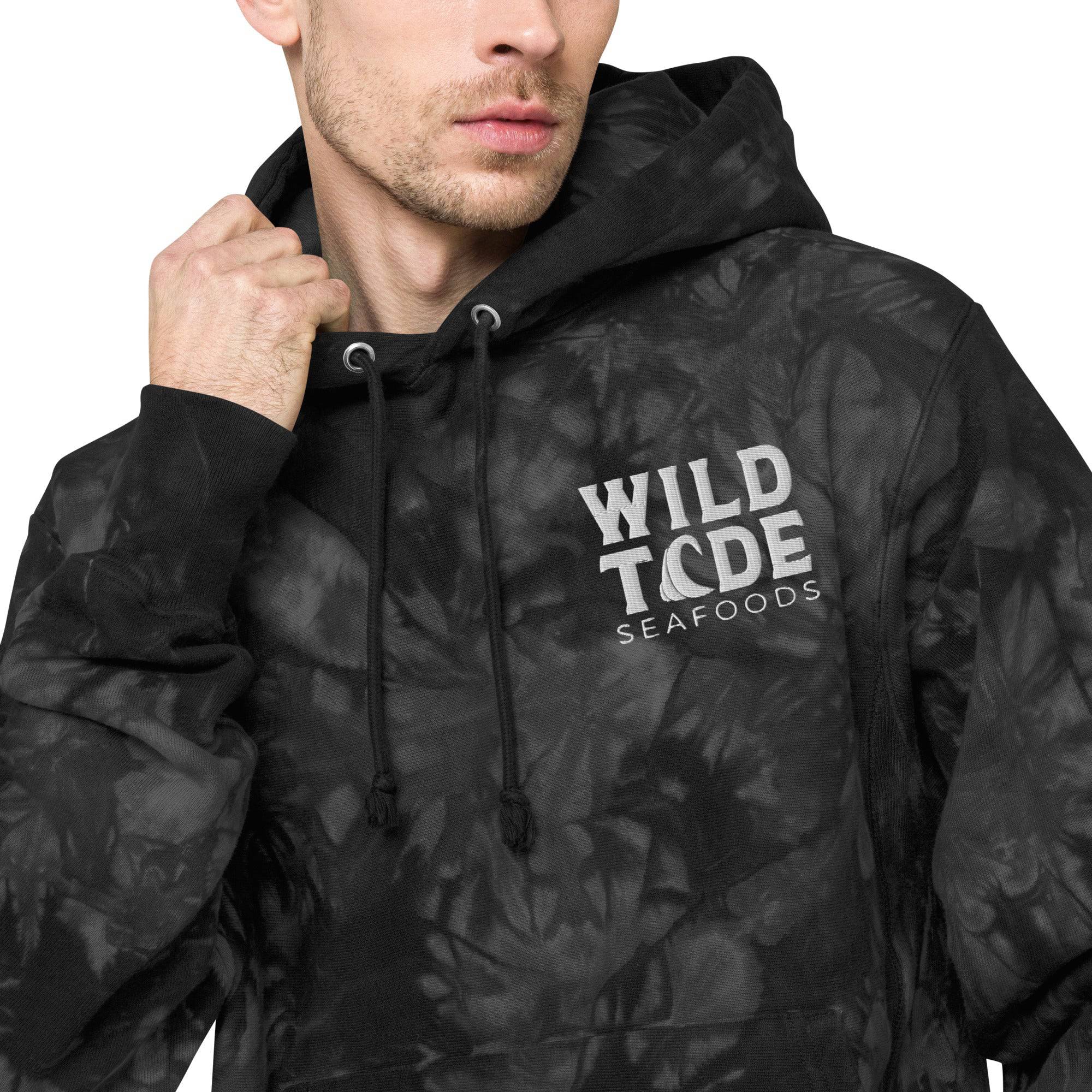 Wild Tide Seafoods Unisex Champion tie-dye hoodie - Wild Tide Seafoods