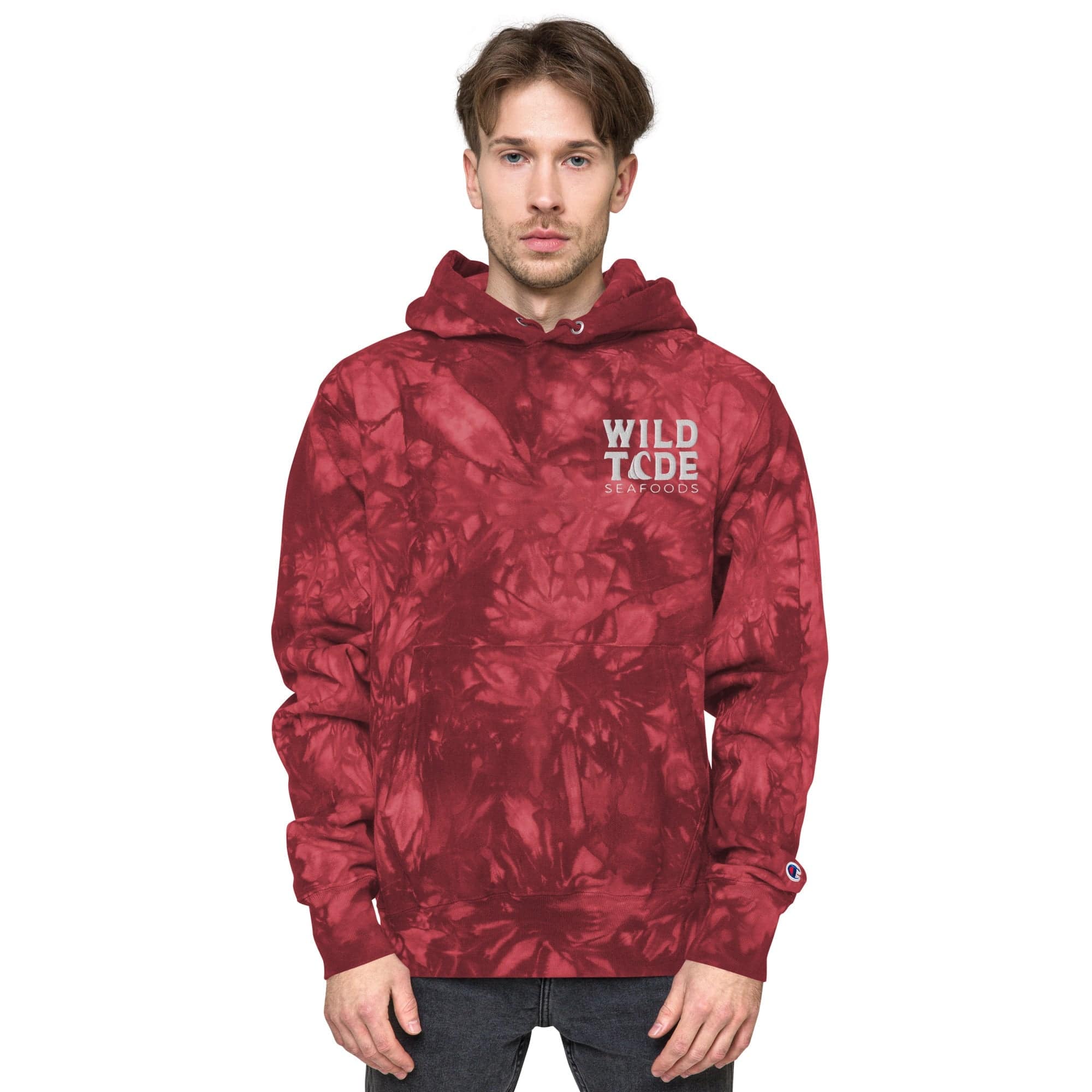 Wild Tide Seafoods Unisex Champion tie-dye hoodie - Wild Tide Seafoods