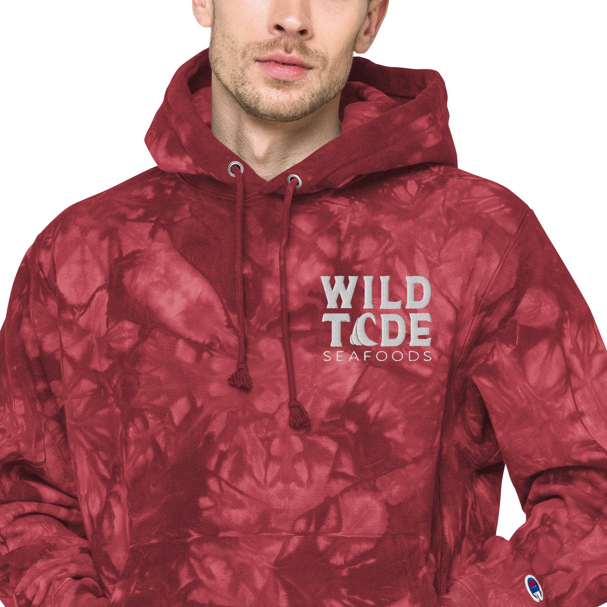 Wild Tide Seafoods Unisex Champion tie-dye hoodie - Wild Tide Seafoods