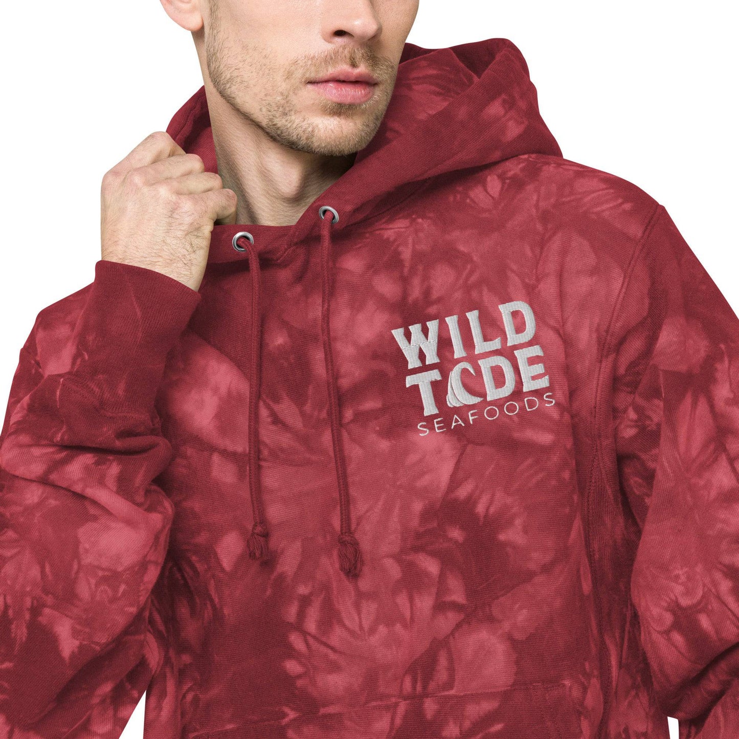 Wild Tide Seafoods Unisex Champion tie-dye hoodie - Wild Tide Seafoods