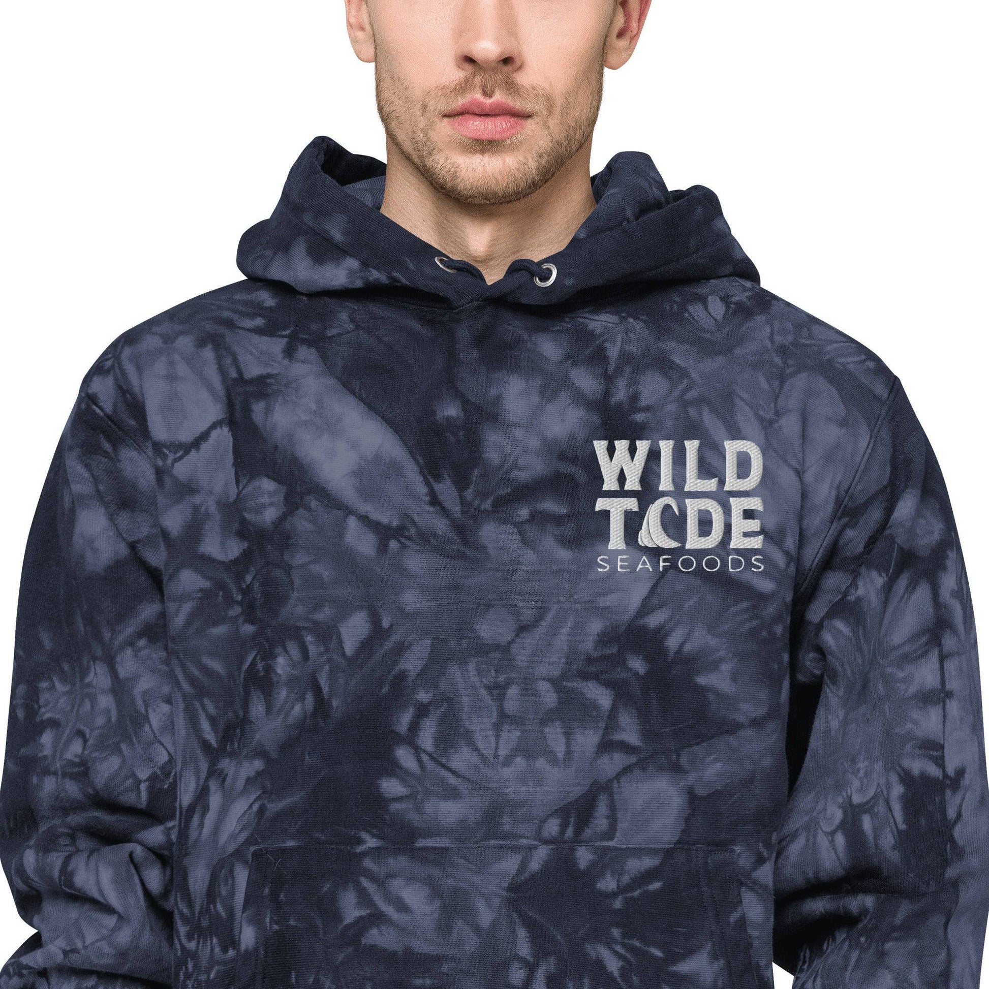 Wild Tide Seafoods Unisex Champion tie-dye hoodie - Wild Tide Seafoods