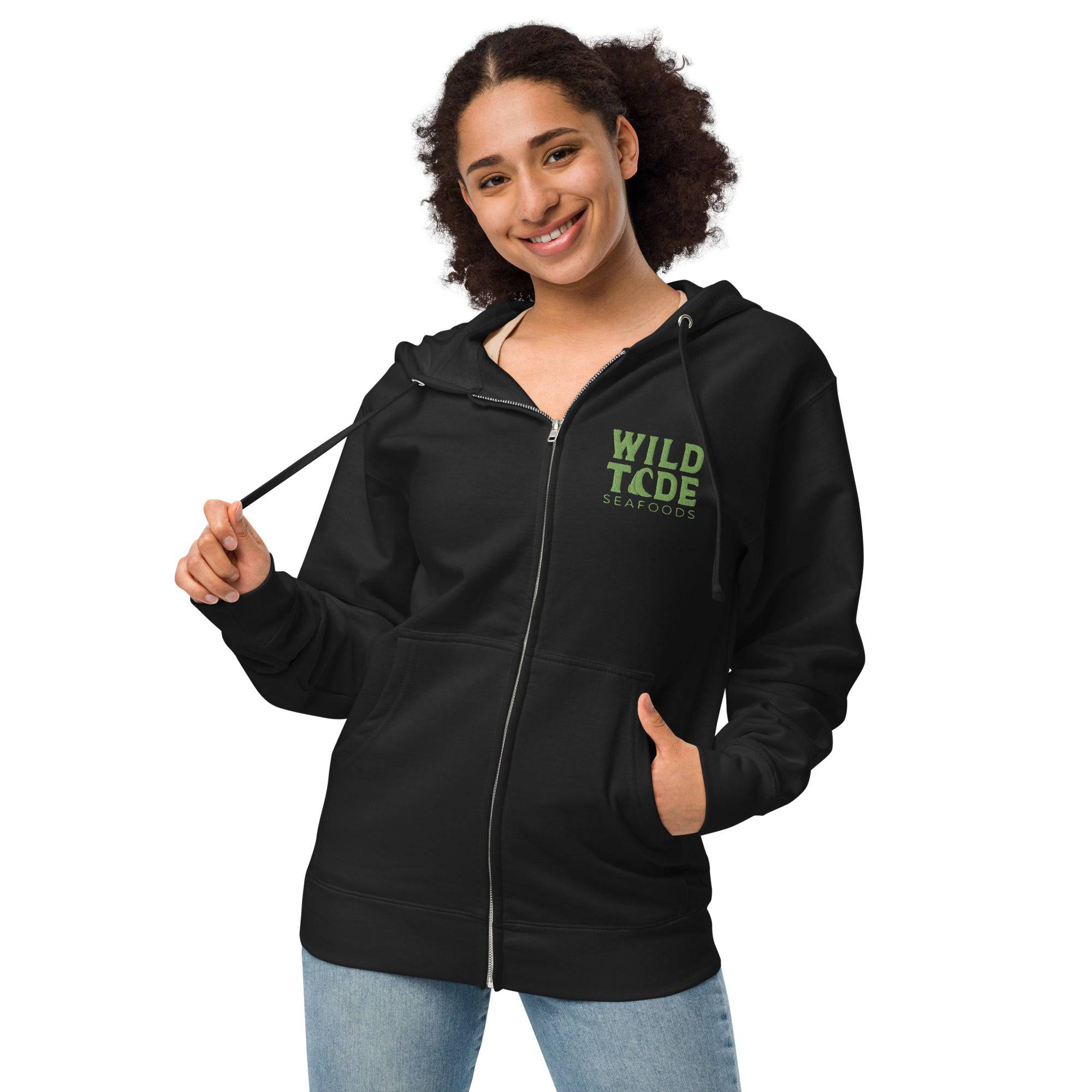 Wild Tide Seafoods Unisex fleece zip up hoodie - Wild Tide Seafoods