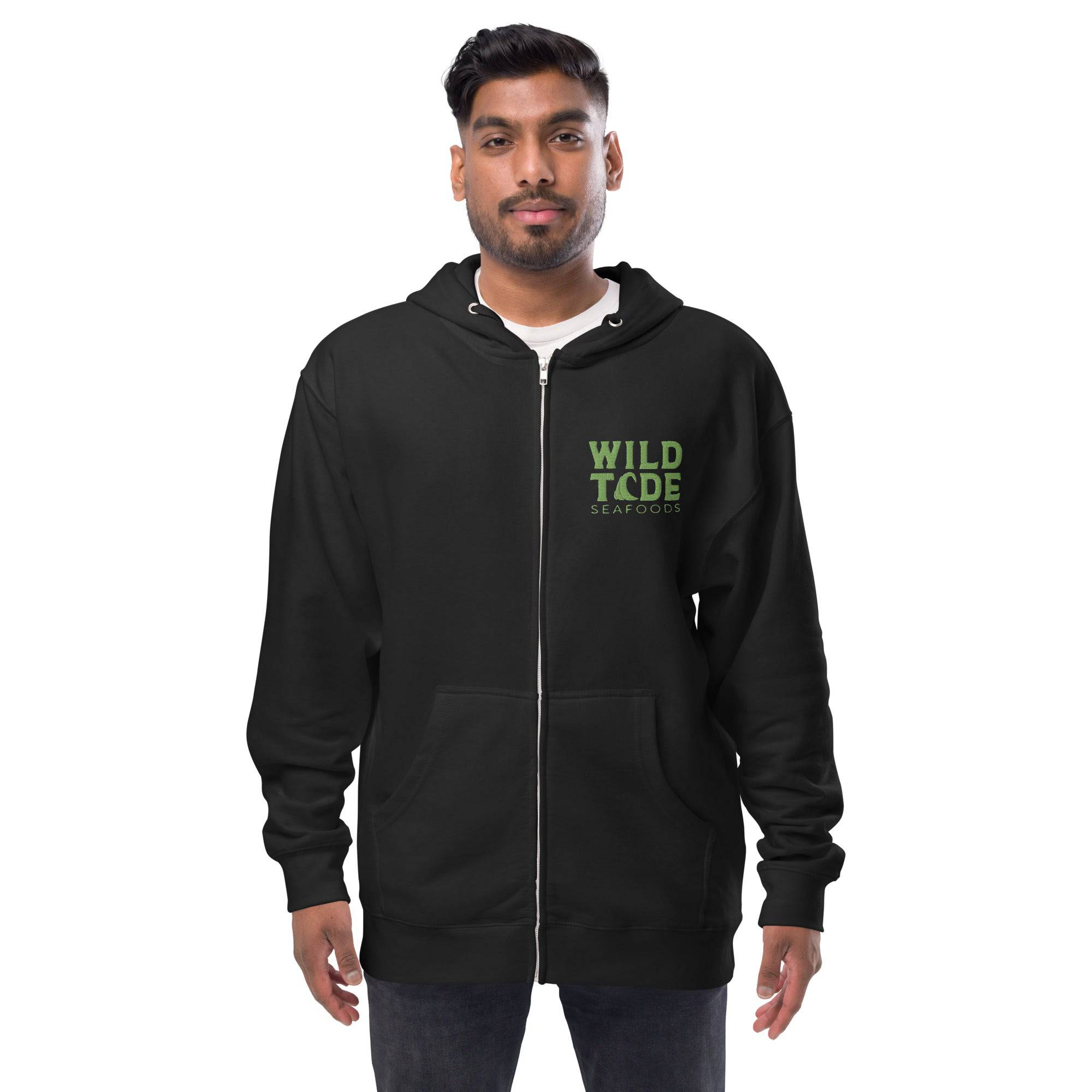 Wild Tide Seafoods Unisex fleece zip up hoodie - Wild Tide Seafoods