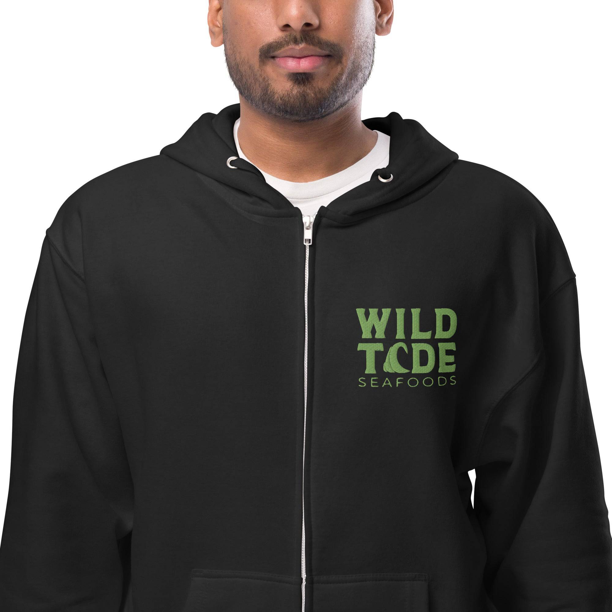 Wild Tide Seafoods Unisex fleece zip up hoodie - Wild Tide Seafoods