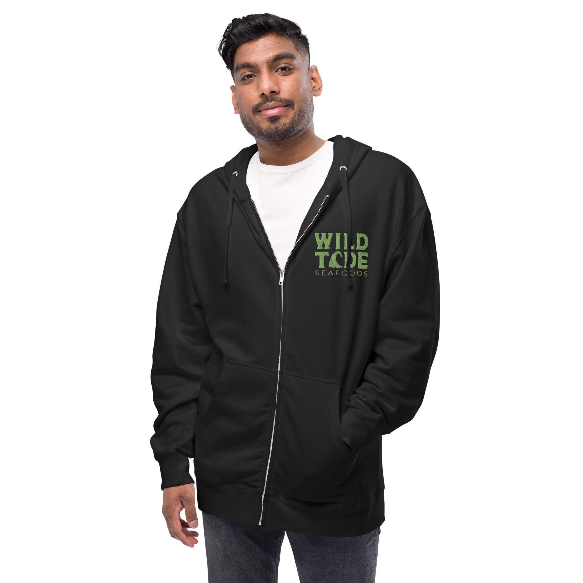 Wild Tide Seafoods Unisex fleece zip up hoodie - Wild Tide Seafoods