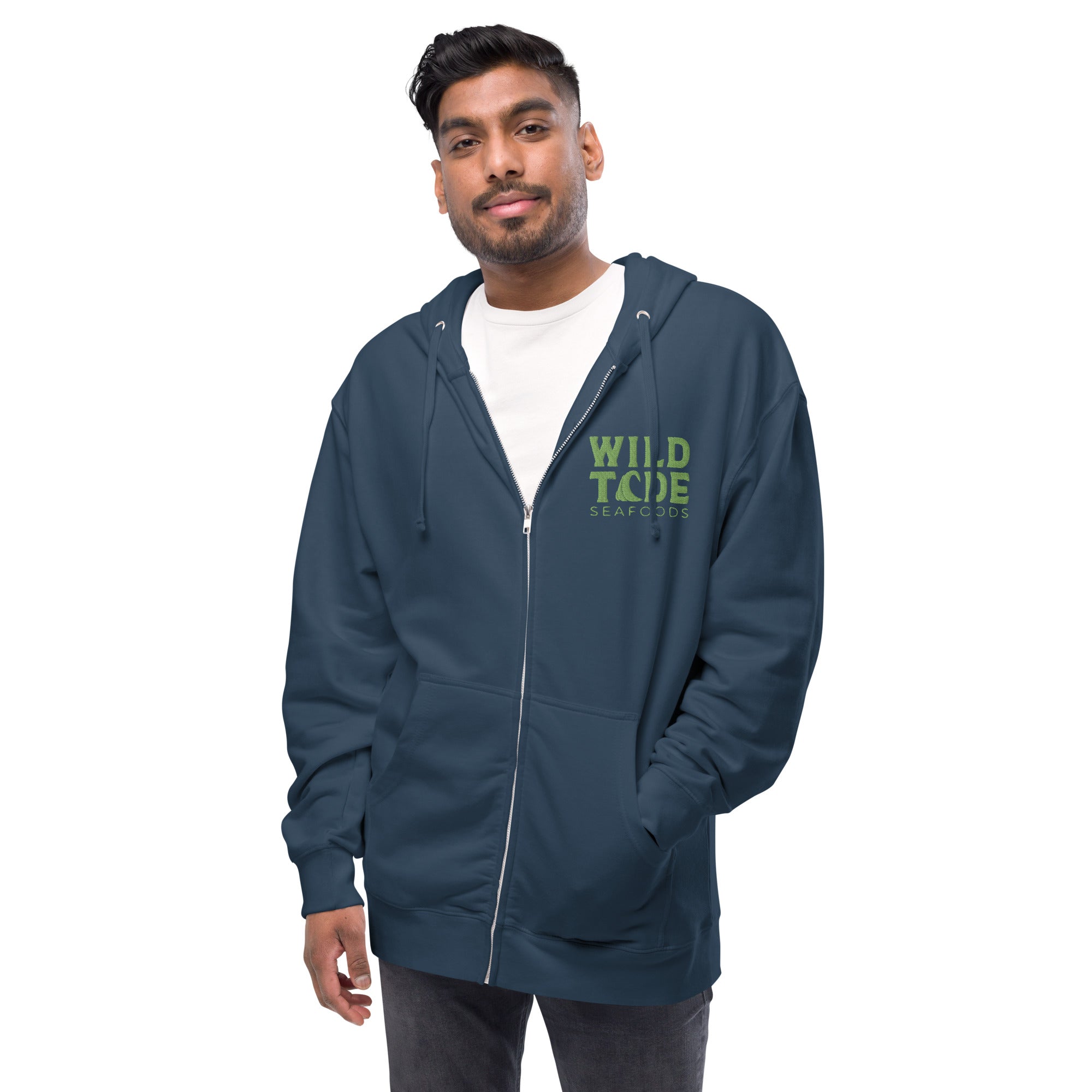 Wild Tide Seafoods Unisex fleece zip up hoodie - Wild Tide Seafoods